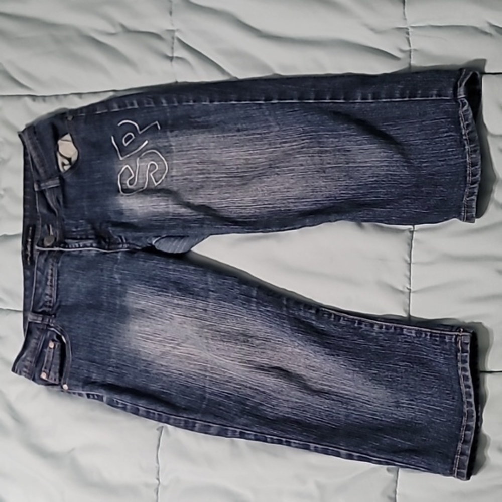 South Pole Y2K Distressed Denim Capris Women's 13‎ Good Condition